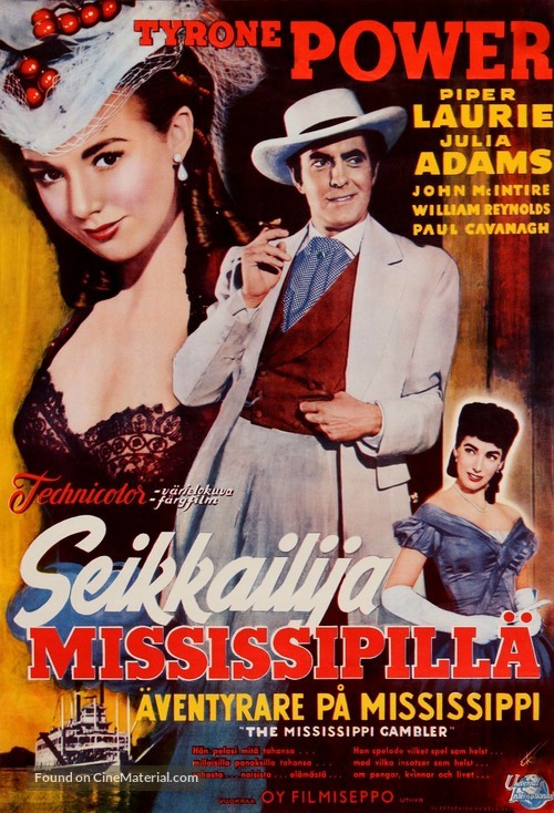 The Mississippi Gambler - Finnish Movie Poster