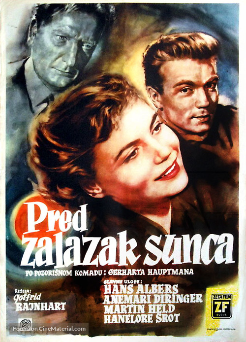 Vor Sonnenuntergang - Yugoslav Movie Poster