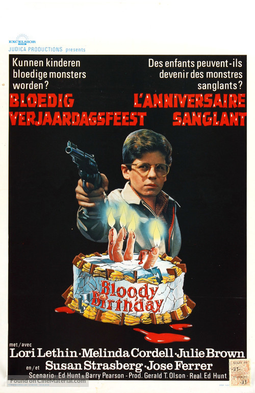 Bloody Birthday - Belgian Movie Poster