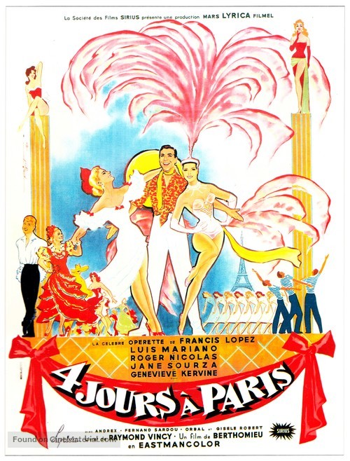 Quatre jours &agrave; Paris - French Movie Poster