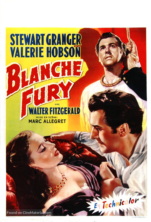 Blanche Fury - Belgian Movie Poster