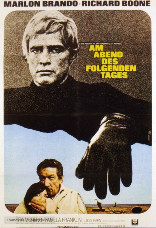 The Night of the Following Day - German Movie Poster