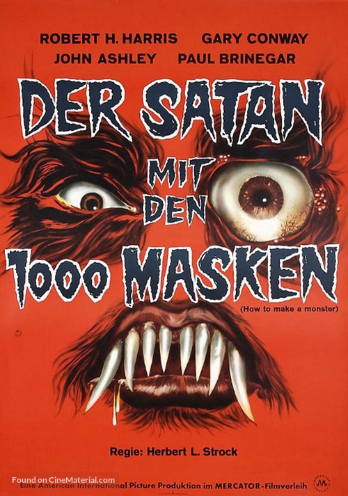 How to Make a Monster - German Movie Poster