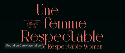 Une femme respectable - Canadian Logo