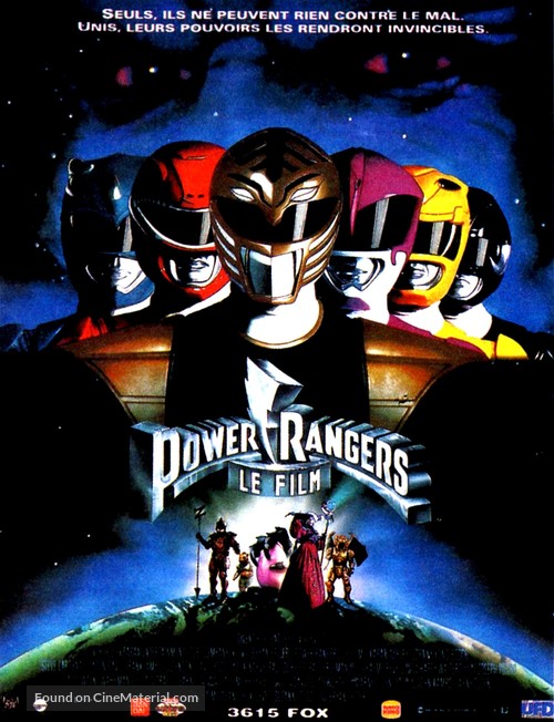 Mighty Morphin Power Rangers: The Movie - French Movie Poster