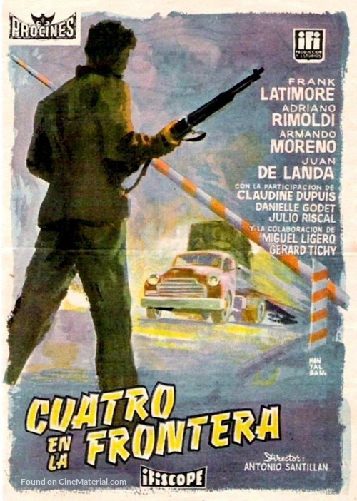 Cuatro en la frontera - Spanish Movie Poster