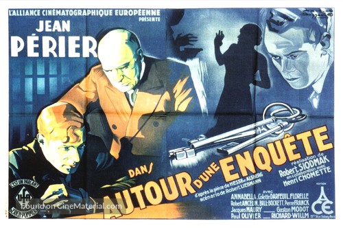 Autour d&#039;une enqu&ecirc;te - French Movie Poster