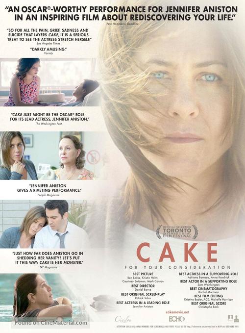 Cake - For your consideration movie poster