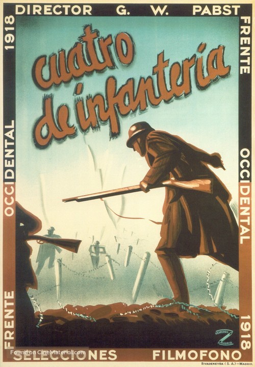 Westfront 1918: Vier von der Infanterie - Spanish Movie Poster