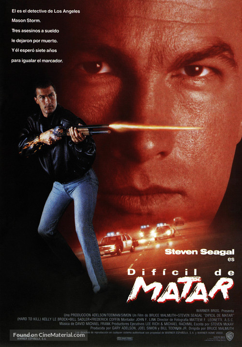 Hard To Kill - Spanish Movie Poster