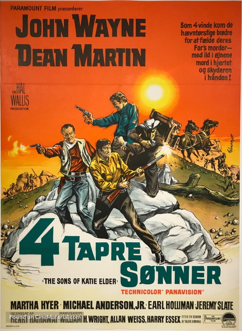 The Sons of Katie Elder - Danish Movie Poster