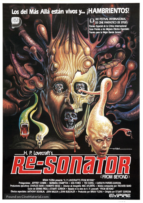 From Beyond - Spanish Movie Poster