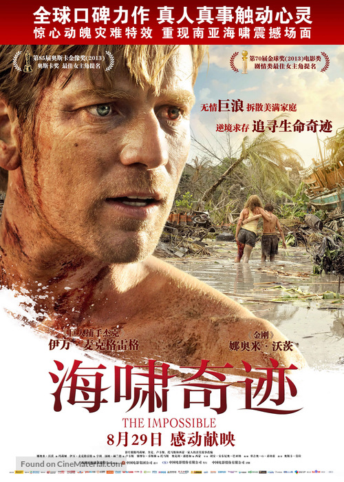 Lo imposible - Chinese Movie Poster