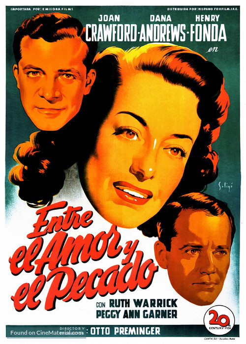 Daisy Kenyon - Spanish Movie Poster