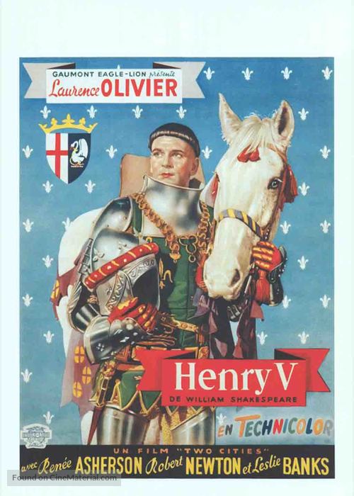 The Chronicle History of King Henry the Fifth with His Battell Fought at Agincourt in France - Belgian Movie Poster