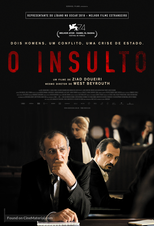 L&#039;insulte - Brazilian Movie Poster