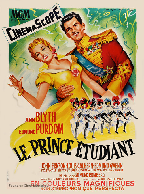 The Student Prince - French Movie Poster