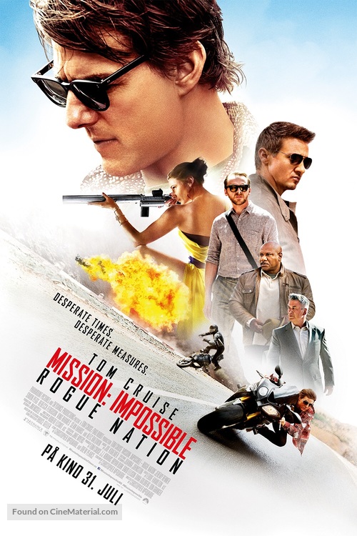 Mission: Impossible - Rogue Nation - Norwegian Movie Poster