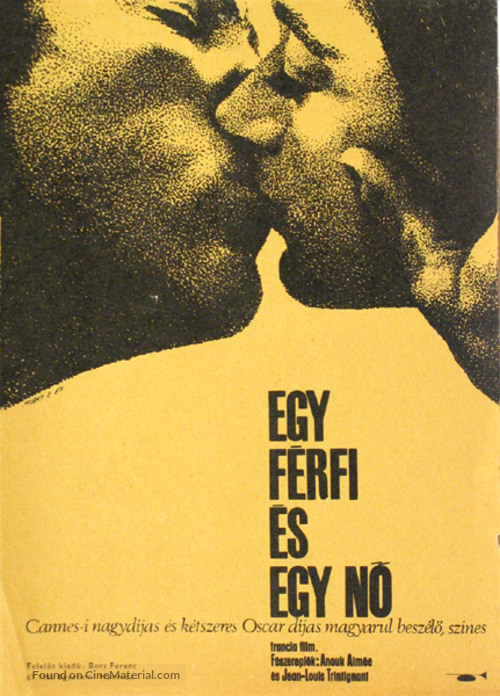 Un homme et une femme - Hungarian Movie Poster