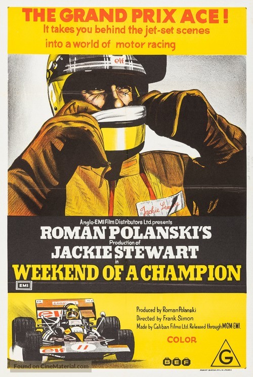 Weekend of a Champion - Australian Movie Poster