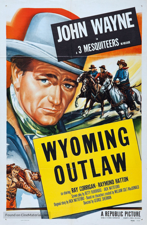 Wyoming Outlaw - Re-release movie poster