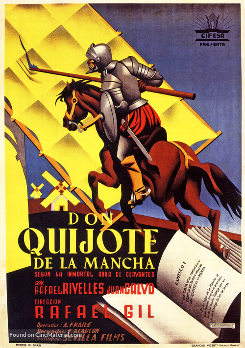 Don Quijote de la Mancha - Spanish Movie Poster