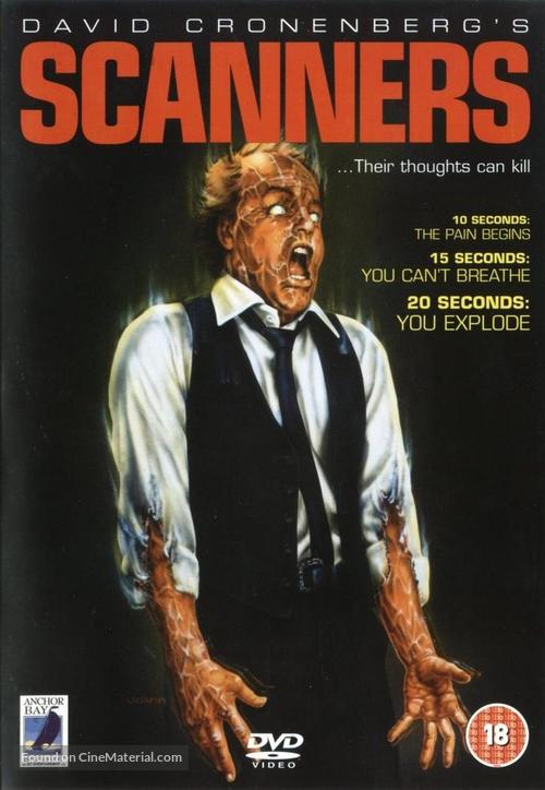 Scanners - British DVD movie cover