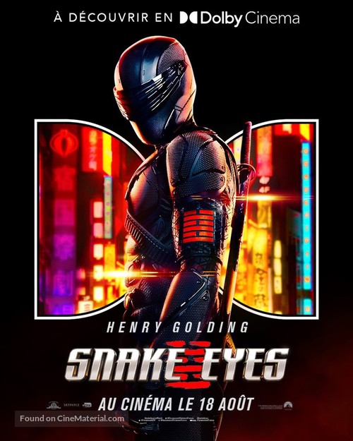 Snake Eyes: G.I. Joe Origins - French Movie Poster