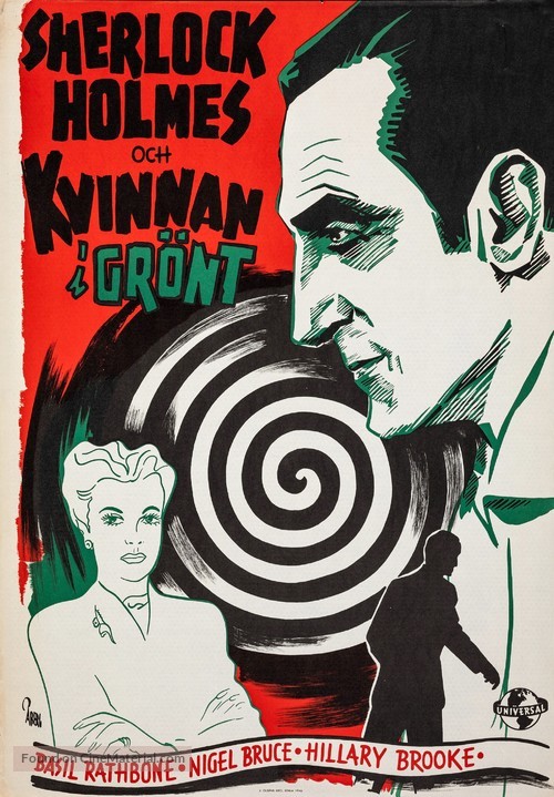 The Woman in Green - Swedish Movie Poster