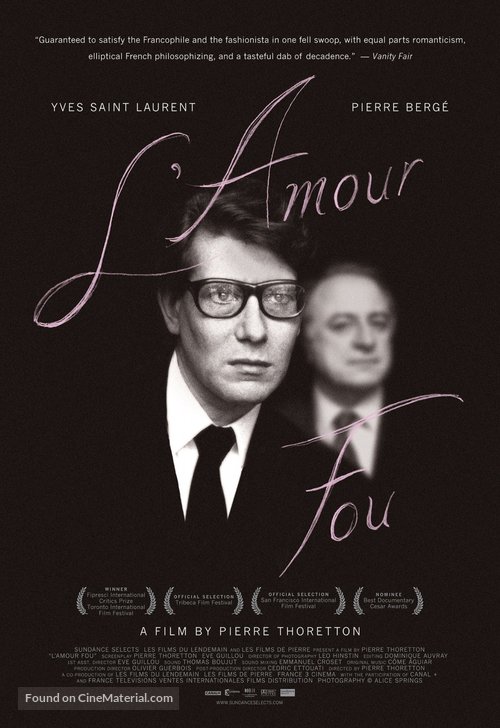 Yves Saint Laurent - L&#039;amour fou - Movie Poster