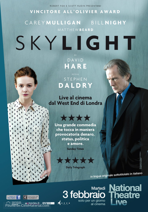 National Theatre Live: Skylight - Italian Movie Poster