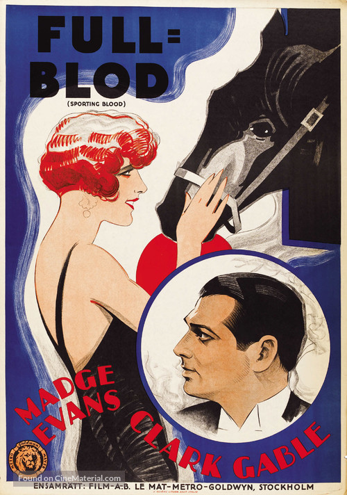 Sporting Blood - Swedish Movie Poster