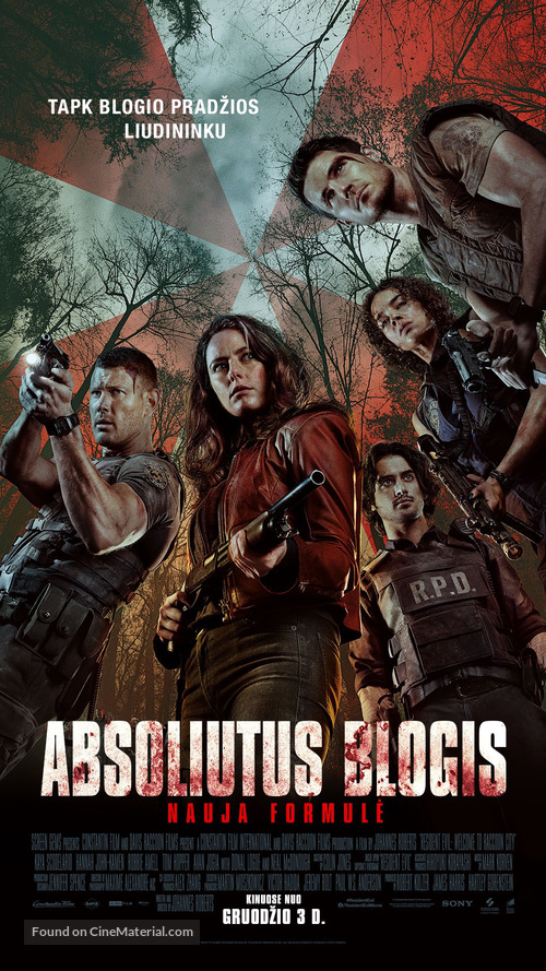 Resident Evil: Welcome to Raccoon City - Lithuanian Movie Poster