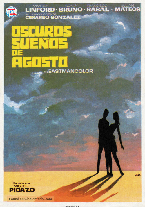 Oscuros sue&ntilde;os de agosto - Spanish Movie Poster