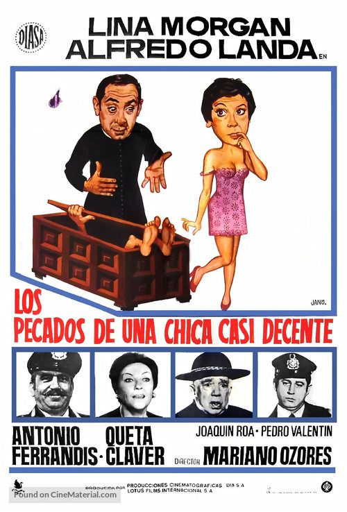 Los pecados de una chica casi decente - Spanish Movie Poster