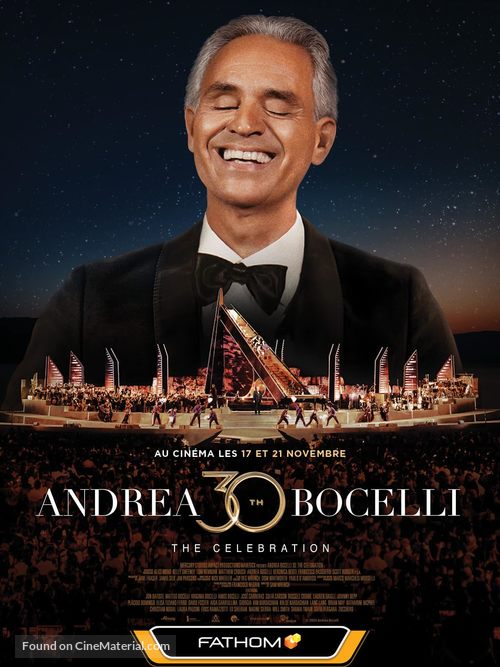 Andrea Bocelli 30: The Celebration - French Movie Poster