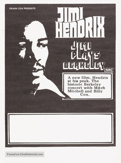 Jimi Plays Berkeley - Australian Movie Poster