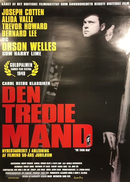The Third Man - Danish Re-release movie poster