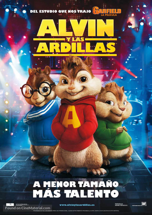 Alvin and the Chipmunks - Spanish Movie Poster