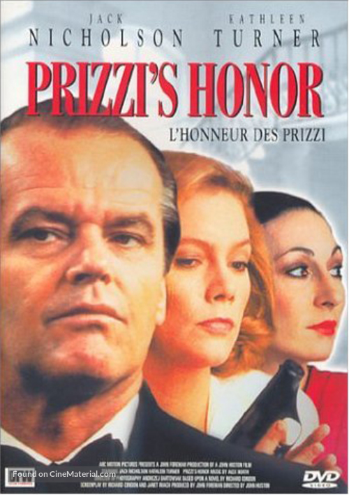 Prizzi&#039;s Honor - Belgian DVD movie cover
