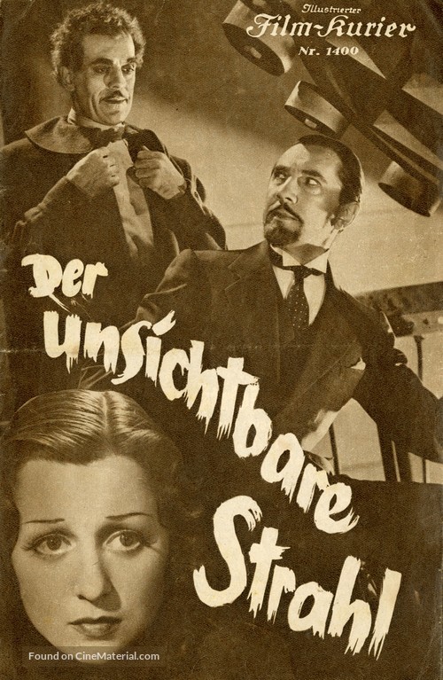 The Invisible Ray - Austrian poster