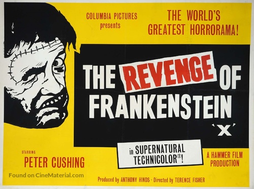 The Revenge of Frankenstein - British Movie Poster