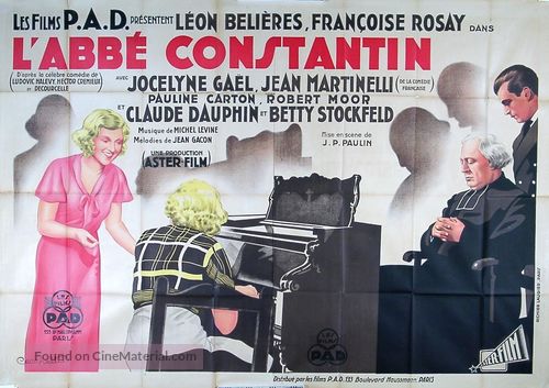 L&#039;abb&eacute; Constantin - French Movie Poster