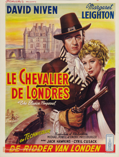 The Elusive Pimpernel - Belgian Movie Poster