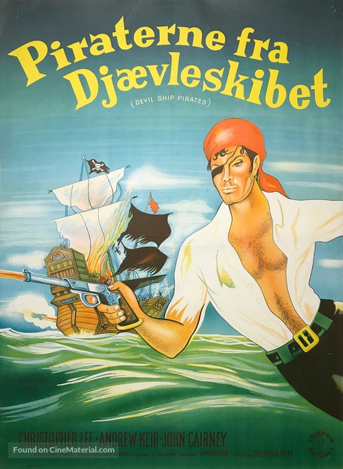 The Devil-Ship Pirates - Danish Movie Poster