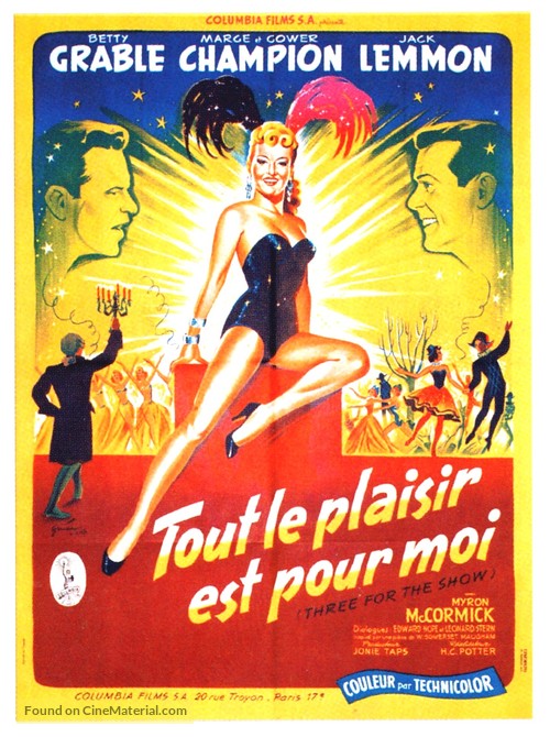 Three for the Show - French Movie Poster