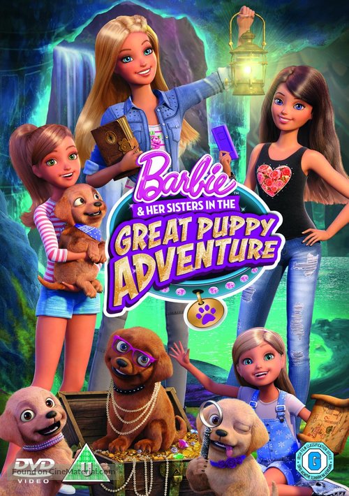 Barbie &amp; Her Sisters in the Great Puppy Adventure - British DVD movie cover