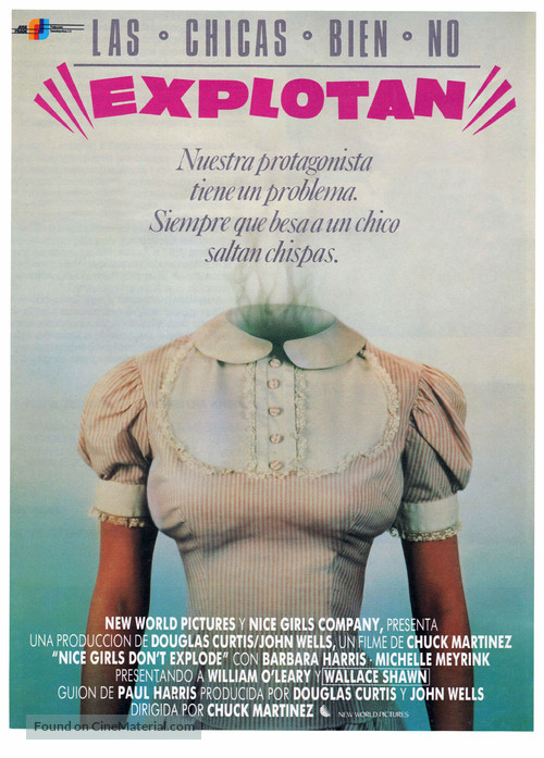 Nice Girls Don&#039;t Explode - Spanish Movie Poster