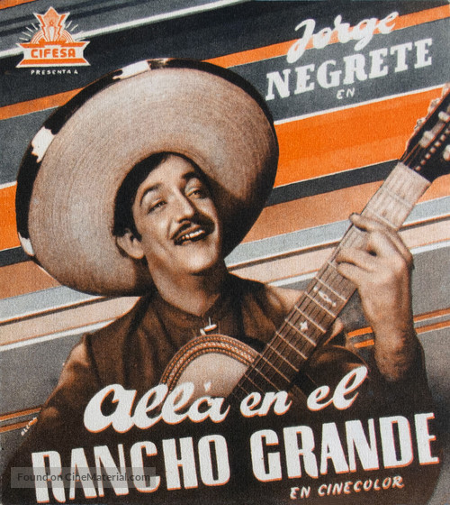 All&aacute; en el Rancho Grande - Spanish Movie Poster