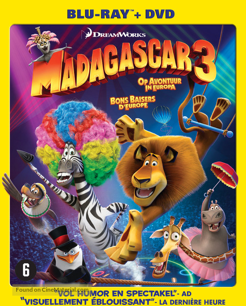 Madagascar 3: Europe&#039;s Most Wanted - Dutch Blu-Ray movie cover